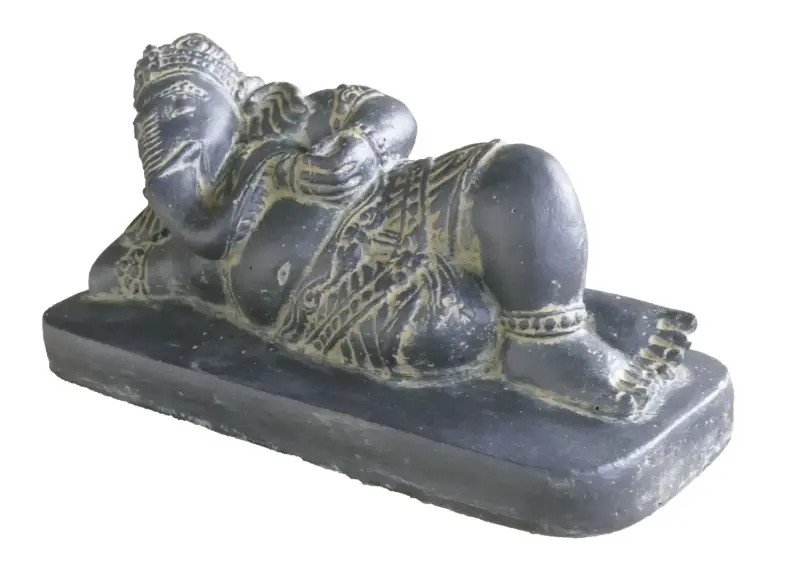 Product image of the product “Ganesh, reclining, 20 cm H, cast stone, antique finish ”